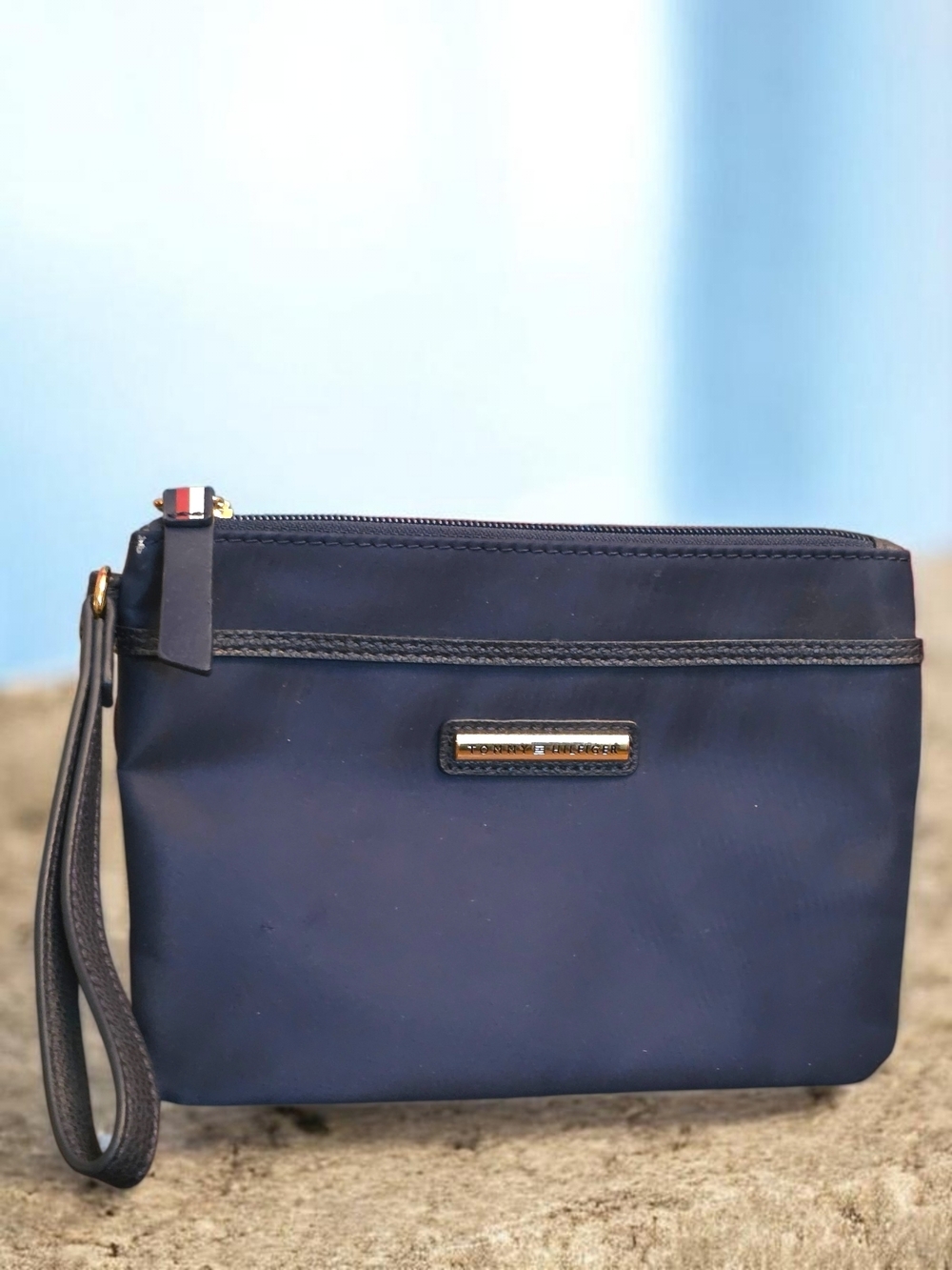 Tommy Hilfiger Navy Wristlet Clutch
